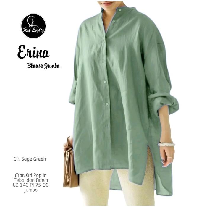 erina sage kemeja SUPER JUMBO LD 140 / riaeighty