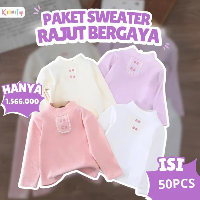 Paket usaha baju anak / Paket hemat baju anak / Paket sweater rajut bergaya / Paket baju anak