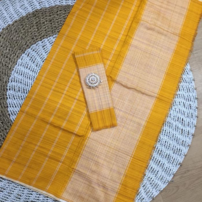 Kamen endek kuning set selendang/endek bali/endek kotak Cantik