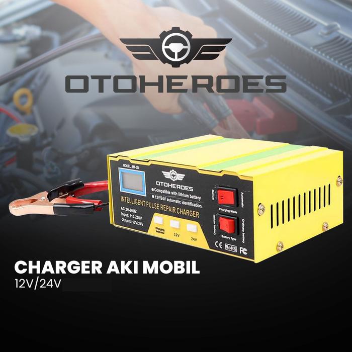 OTOHEROES MF-2 Smart Battery Charger 12V/24V 6-105AH Mobil Motor