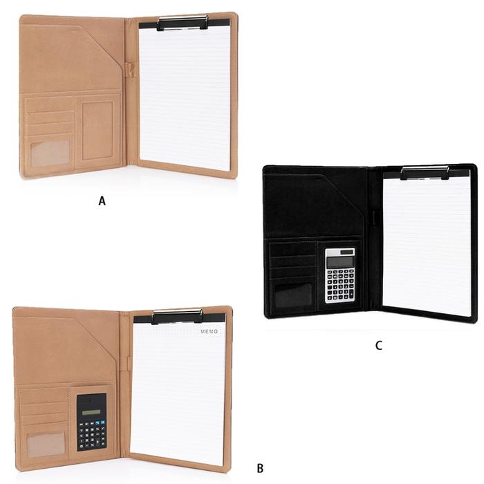 A4 Leather Conference File Folder Document Manager Organizer With