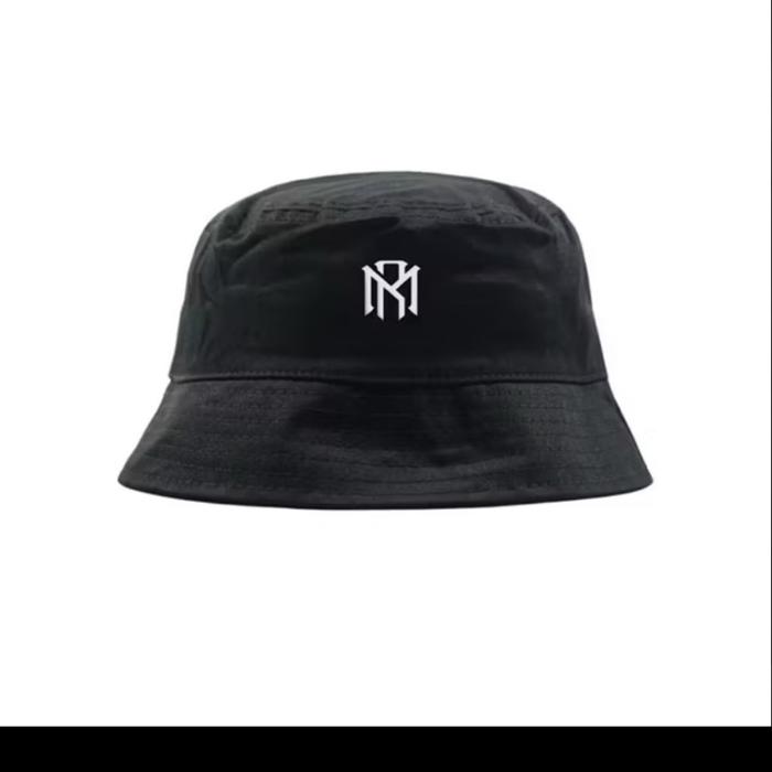 Topi Pancing Santai Pria Hitam dengan Logo Nyaman untuk Aktivitas Outdoor