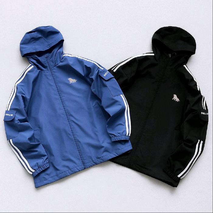 Delirium - Jaket Varsity Runner Zipp Pocket Hoodie