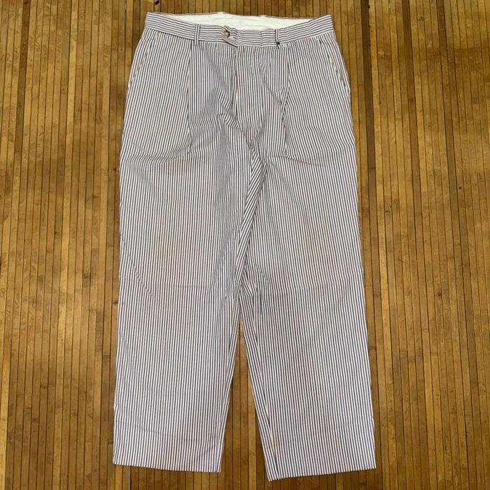 AIGNER STRIPED REGULAR FIT TROUSERS PANTS brooks & brothers loro piana ysl