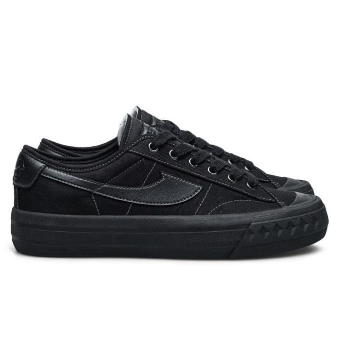 Sepatu Compass Gazelle Low Black White End Full Black