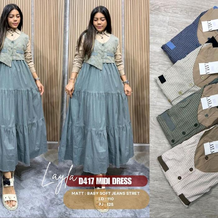 gamis ori by layla, gamis remaja dewasa mewah dan murah Dress Wanita