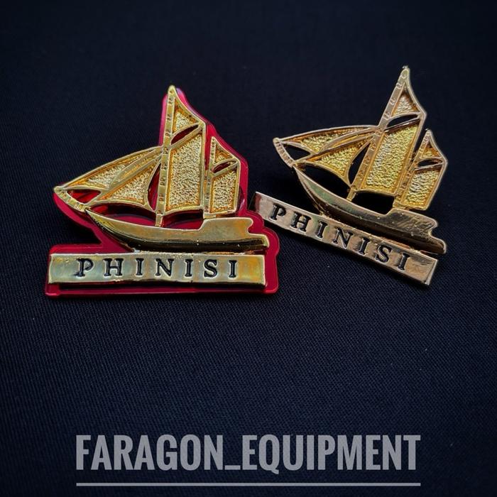 Pin Phinisi Lencana | Brivet Phinisi Asn | Brevet Phinisi Premium Quality | Pin Phinisi 3D
