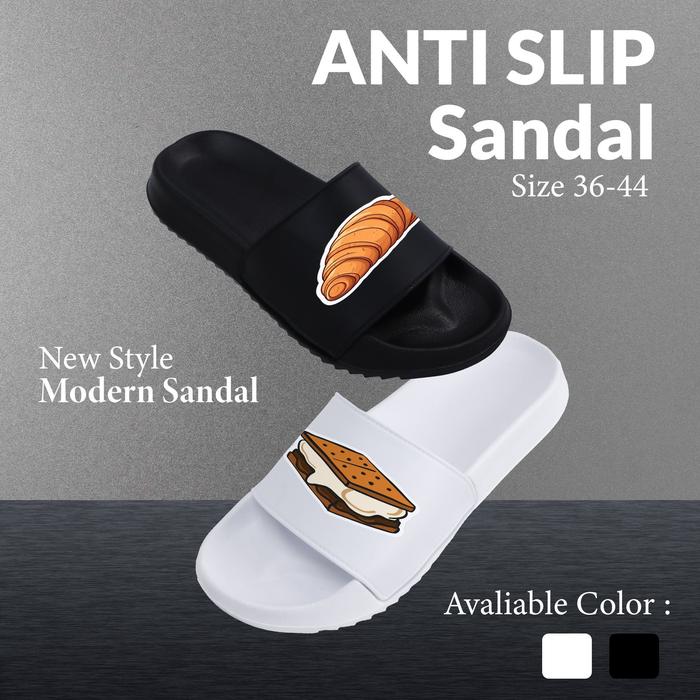 Sandal Anti Slip Couple Wanita Pria Size 36-44, Sandal Indoor Outdoor Nyaman Sehari-hari, Desain Tre
