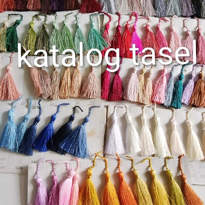katalog tasel 100 warna benang nilon halus