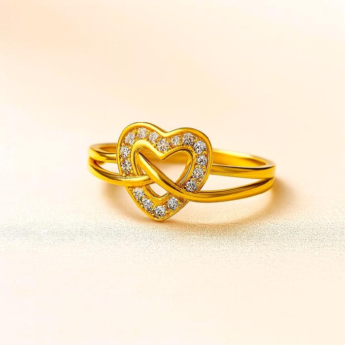 Cincin Xuping Kilau Hati Abadi Ring Gold