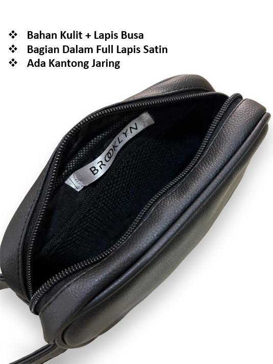 Pouch Clutch Serbaguna Pria Bahan Kulit Ukuran Besar