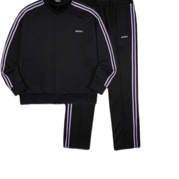Nerdy NDY Local Brand Japan Japanese 21SS NY Track Suit Jogger size L ready Stock Black Purple Unise