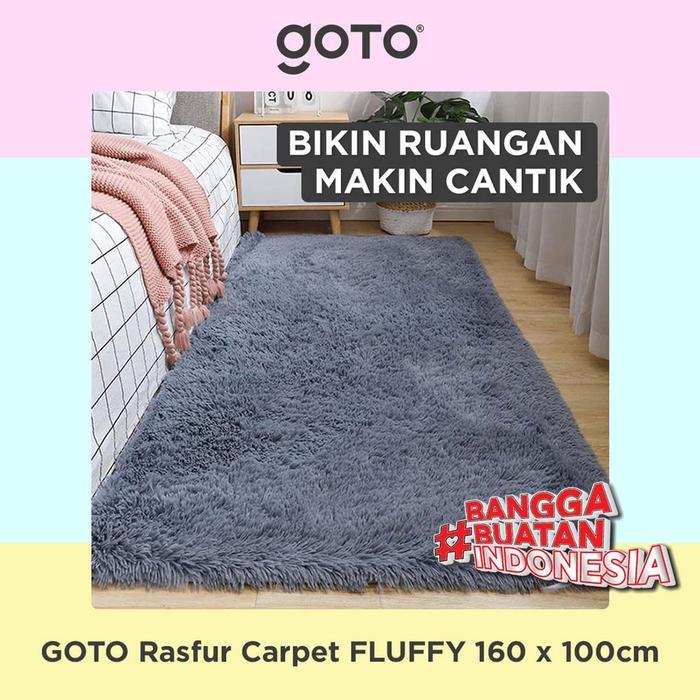 Goto [COD] Fluffy Rasfur Carpet Karpet Lantai Bulu Tebal Alas Duduk