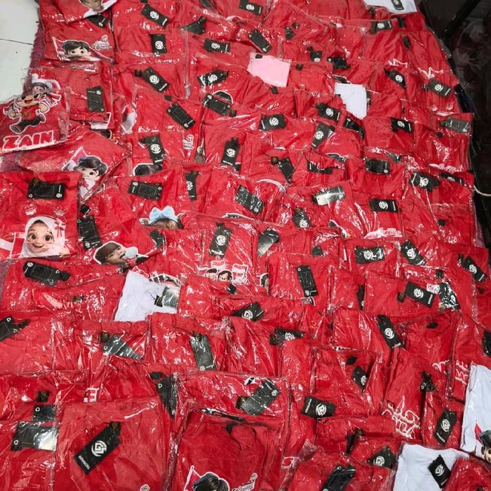 kaos sablon custom foto, gambar dan tulisan