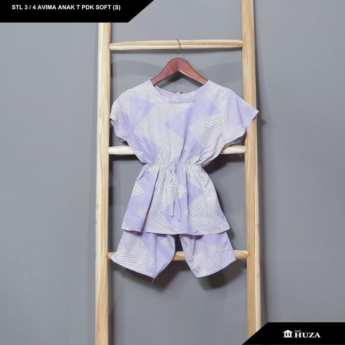 Batik Huza Kids Setelan Celana Anak Batik Setelan 3/4 Avima anak T pdk Soft (S)