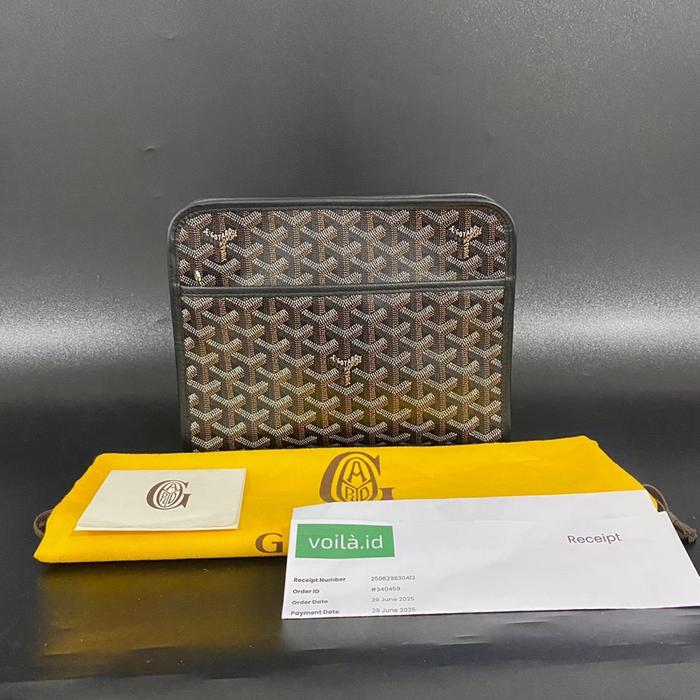 Goyard Trousse Jouvence Clutch Bag Black