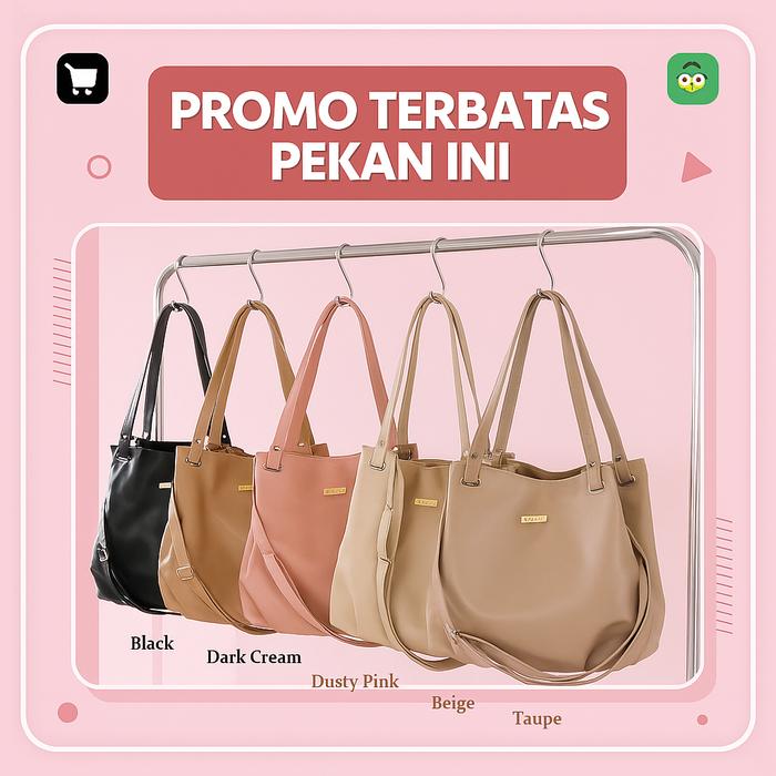 Tas Selempang Wanita Lois Totebag Tas Wanita Original - Tas Cewek Kekinian Murah Best Seller Terbaru