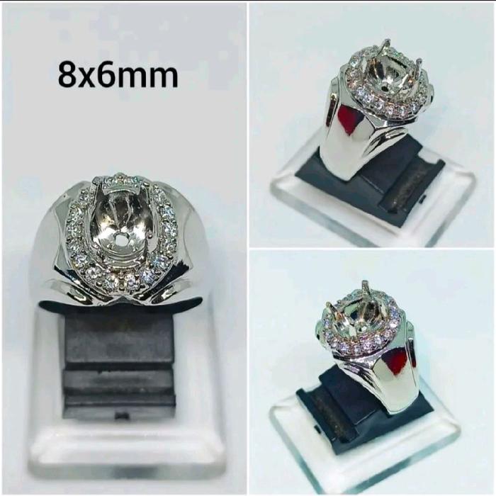 CINCIN RING ALPAKA SUPER 8X6 OVAL