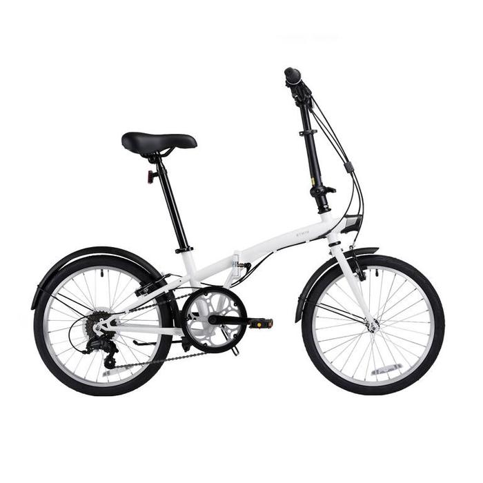 Decathlon BTWIN Sepeda Lipat TILT 120 - Putih - 8817477