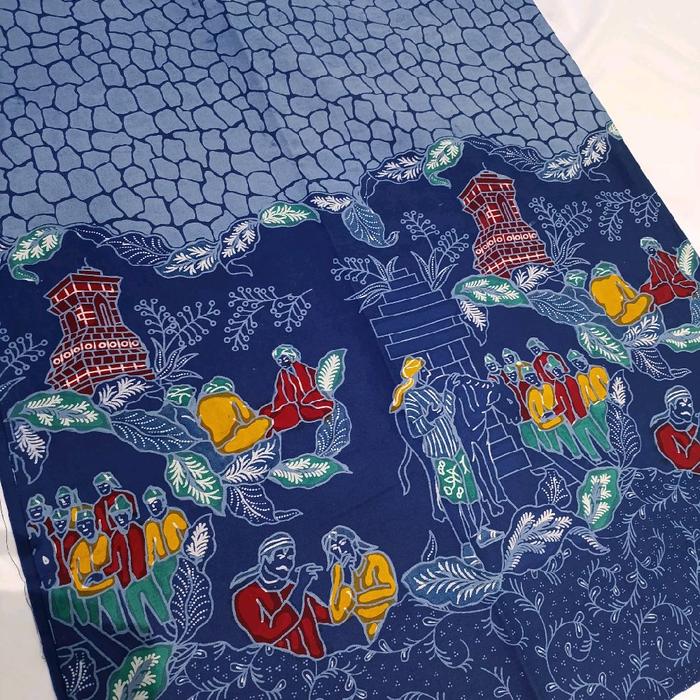Kain Batik Cap malam dingin motif Menara