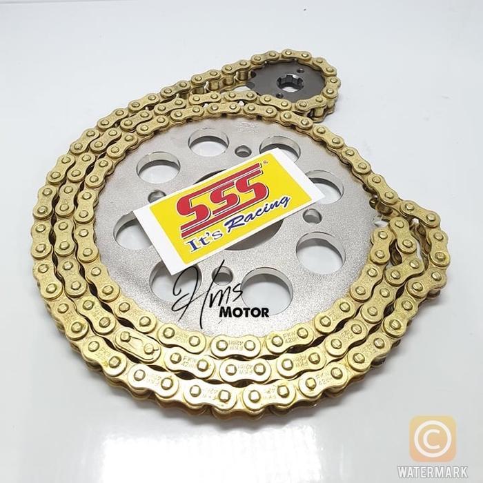 GIR SET SSS CBR, CB 150 R, MEGAPRO,VERZA,TIGER,RANTAI GOLD 428/GEAR SET SSS CBR 150,CB 150R BAUT 4 G