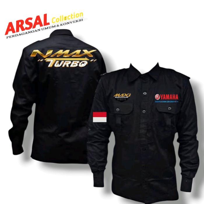 Kemeja NMAX TURBO| Baju NMAX TURBO| Seragam YAMAHA NMAX TURBO BORDIR