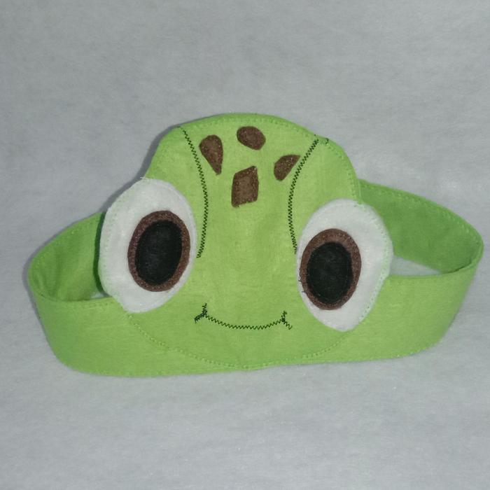 Topi Ikat Kepala Headband Flanel Karakter Hewan Kura-Kura Turtle Bando Pesta