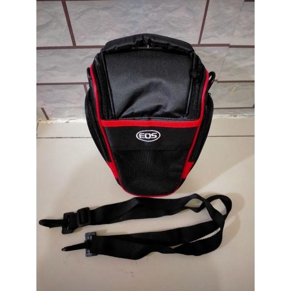 Tas kamera Canon DSLR segitiga Eos