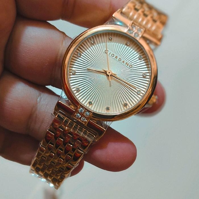 GOLD GIORDANO ORIGINAL JAM TANGAN WANITA CEWEK BEKAS SEKEN SECOND ORIGINAL GIORDANO