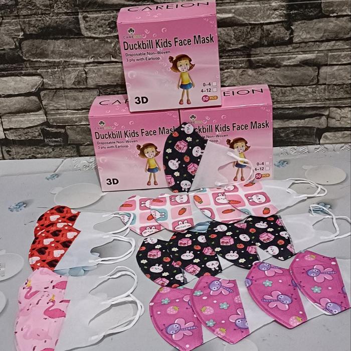MASKER DUCKBILL KIDS FACE MASK CEWEK | 50 PCS