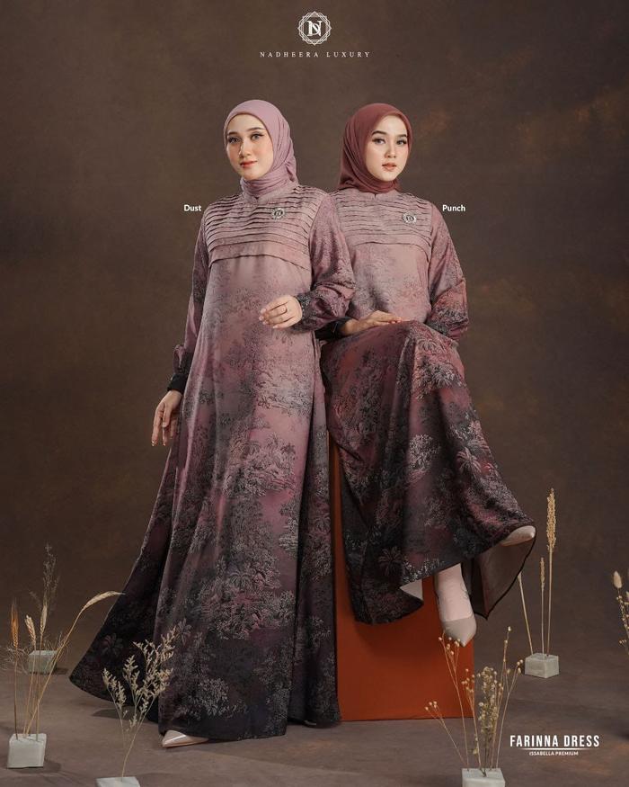 FARINNA DRESS NADHEERA GAMIS - MIDI - DRESS WANITA