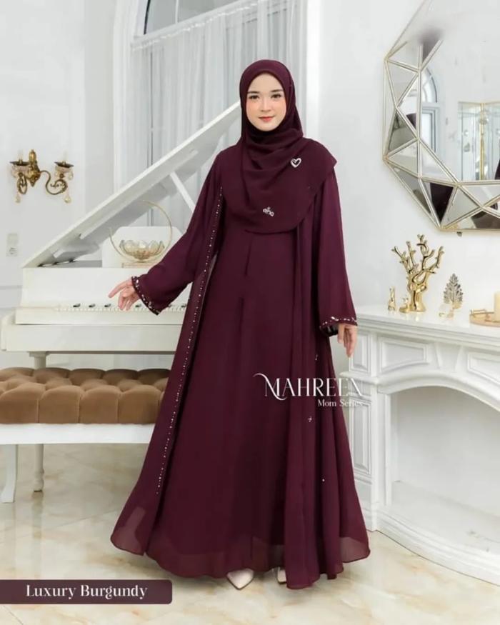 Gamis Abaya MAHREEN Ceruty Babydoll abaya mahogany abaya ceruty gamismuslimah games wanita gamis cer