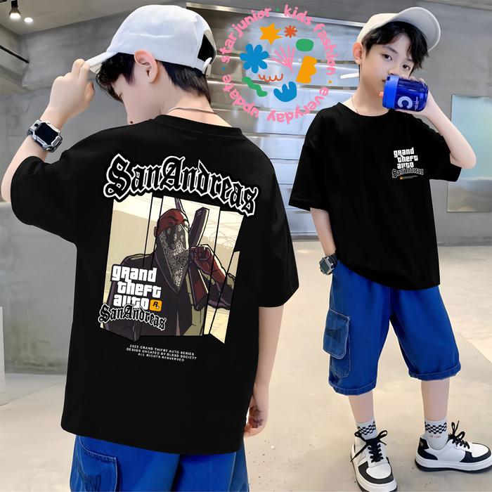 T-Shirt Wash Aesthetic | Atasan Anak | Baju Unisex | Kaos GTA San Andreas GTA V - VI Washing