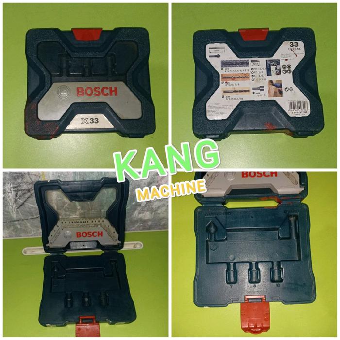 box koper hardcase Bosch X33 X LINE wadah kotak penyimpanan mata bor mata obeng