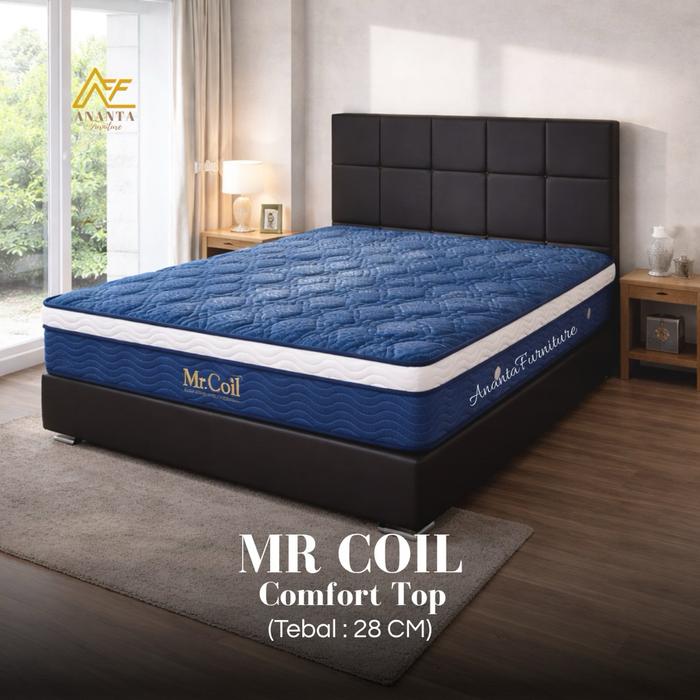 Spring Bed MR Coil 28 CM β Kasur Tebal Nyaman + Divan & Sandaran | Full Set Lengkap