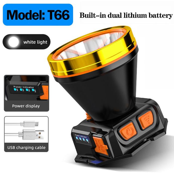 Lampu Depan Led 300000 LM XHP90.2, Lampu Depan Led Kuat, Senter