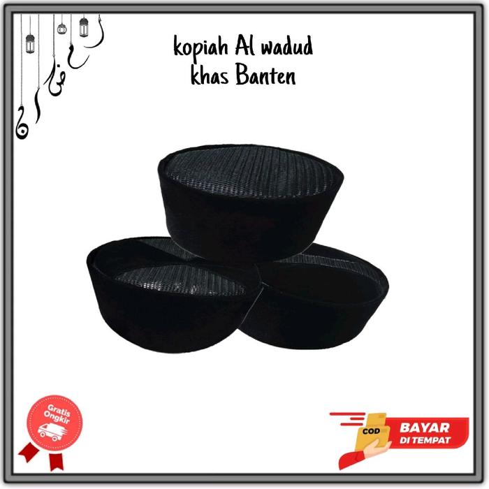 Peci Santri Model AC Kopiah Al Wadud Khas Banten Hitam