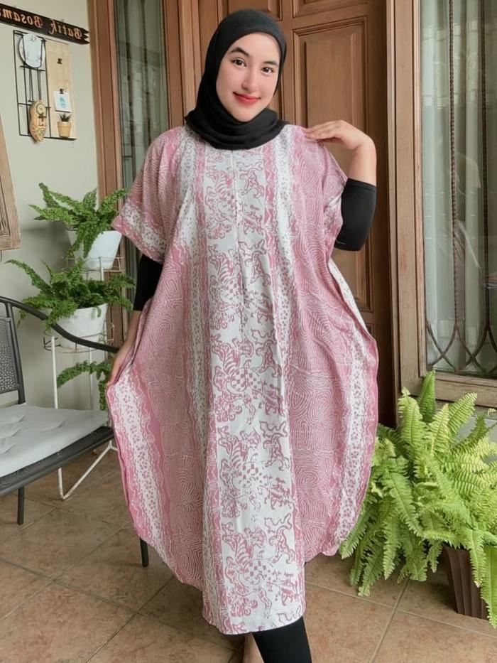 Daster Lowo Elvara By Bosami Batik Pekalongan | Ramah Busui Resleting | Daster Lowo Jumbo Bahan Rayo