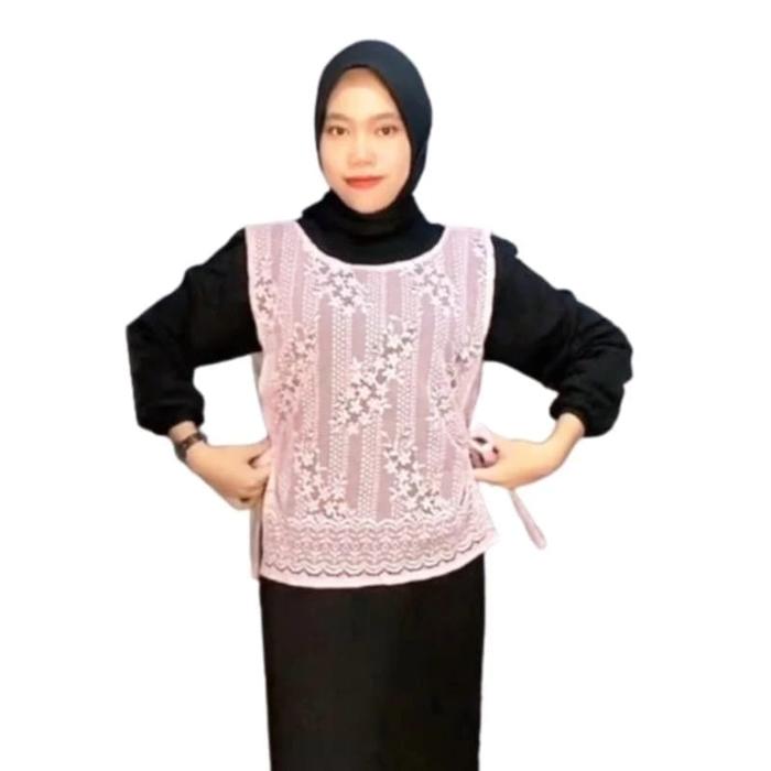 Outer wanita rompi wanita kekinian outfit gamis vest burkat malika premium COD Atasan