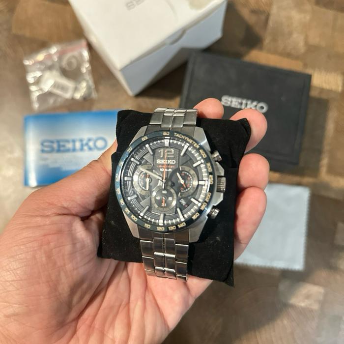 Seiko Chronograph SSB345P1 Neo Sport Navy Dial Second