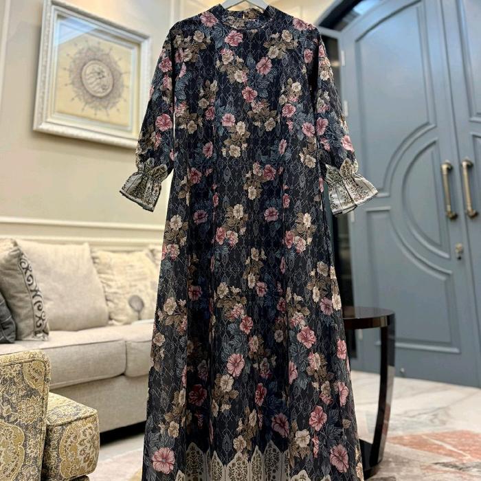 gamis kayla bunga edness original Dress dress cantik  berkualitas Wanita