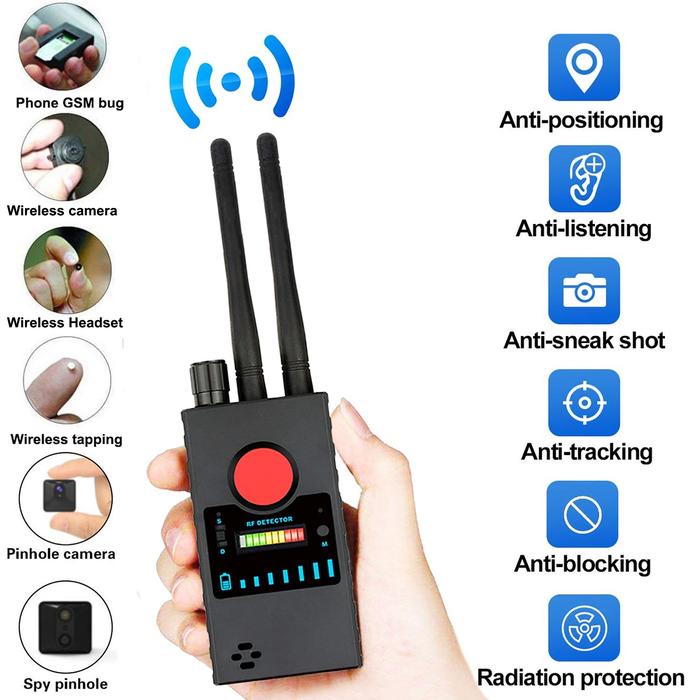Spy Pinhole Camera Lens Finder, RF Radio Signal Scanner Find Out Spy
