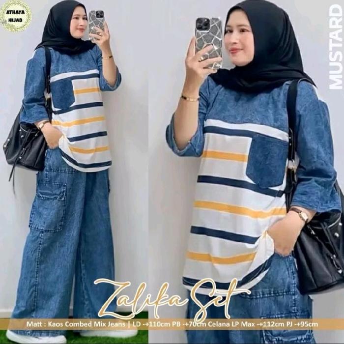 SETELAN CELANA JEANS MIX COMBED 20S / VITO SET / ZALIKA SET