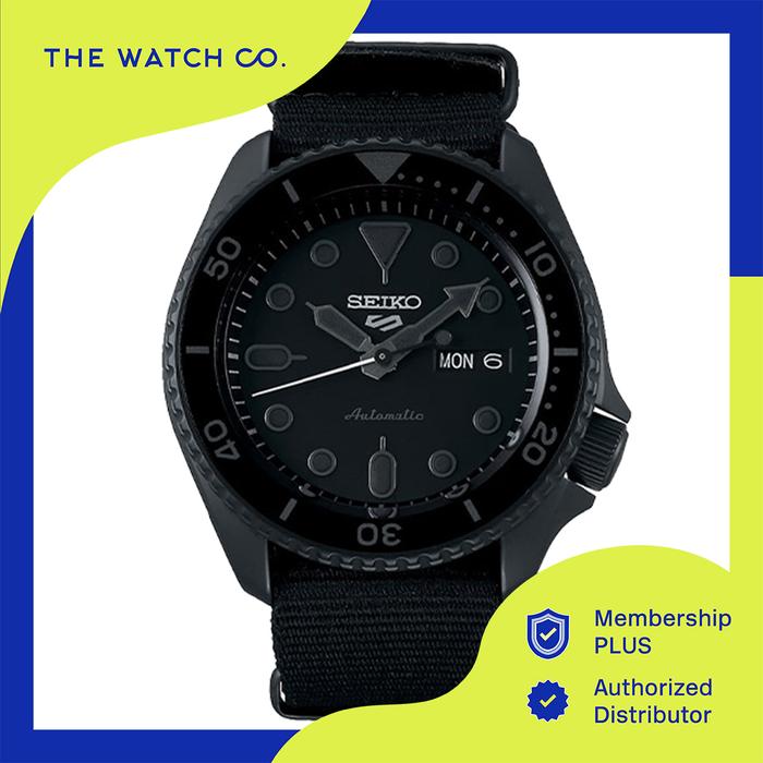 Jam Tangan Seiko 5 Sport SRPD79K1 Automatic Men Black Dial Black Nylon 42.5mm