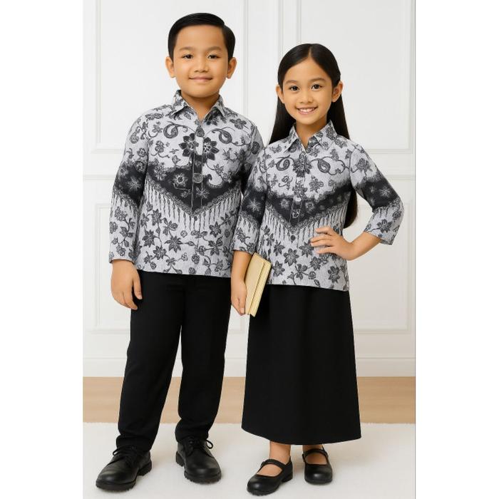kostum profesi anak baju batik guru anak laki-laki dan perempuan TK SD
