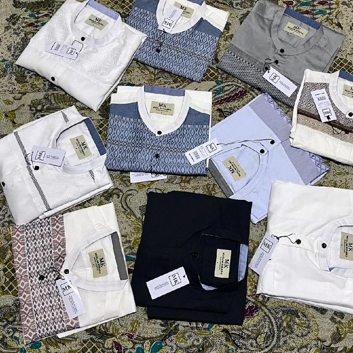 KEMEJA KOKO MK MUSLIM KINARO / KEMKO MK Baju Pria Katun