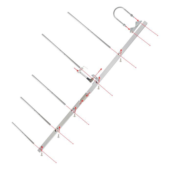 High Gain Antena Yagi UHF Perempuan Konektor Walkie Talkie Yagi Uda