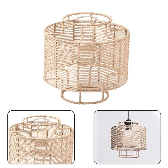 Rotan Liontin Lampu Naungan Tenun Chandelier Kap Lampu Restoran Kamar