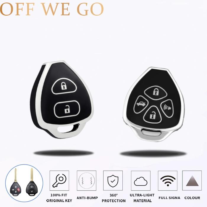 OFF WE GO Cover Sarung Kunci Toyota Auris HiLux Corolla Fortuner Prado Verso Camry Yaris Bakpao Yari