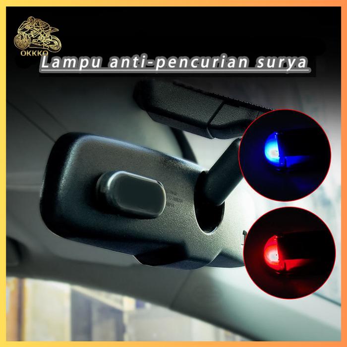 Mobil LED Tenaga Surya Lampu Palsu Anti Maling Mobil Alarm Mobil Mobil Alarm Lampu LED